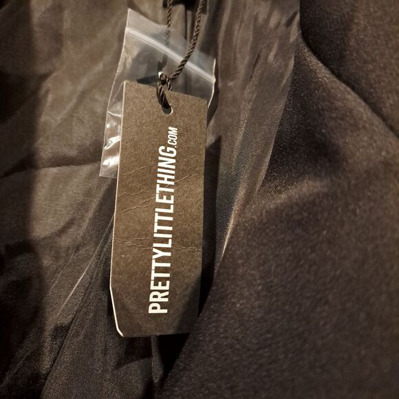 PrettyLittleThing tall woven pocket detail double breasted blazer size 4 NWT - Picture 6 of 10